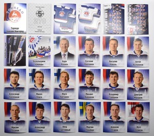 2012-13 KHL Torpedo Nizhny Novgorod (#278-300) Pick a Player Sticker