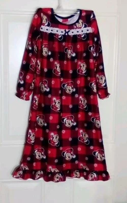 Minnie Mouse Ropa de Dormir Vestido Pijama Niño Niña Talla 6 Color Rojo Foto 1 de 4