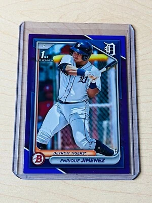 2024 Enrique Jimenez Bowman #BP-31 1st Paper Prospects Purple Parallel 104/250 - Image 1 of 2