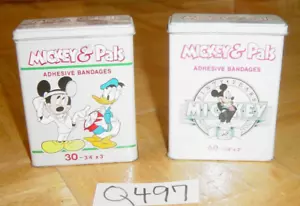 VENDAJES ADHESIVOS DE COLECCIÓN DISNEY WORLD MICKEY & PALS EN 2 CAJAS DE METAL DIFERENTES - Imagen 1 de 9
