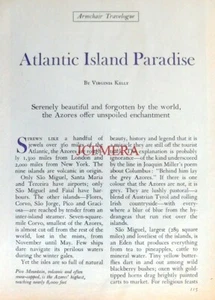 The AZORES - 'Atlantic Island Paradise' - Original 1971 Magazine Cutting - Picture 1 of 1