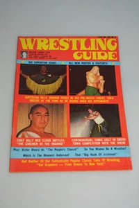 WRESTLING GUIDE AUG 1973 VINTAGE MAGAZINE GRAHAM ANDERSON RIVERA COLT MORALES - Picture 1 of 3
