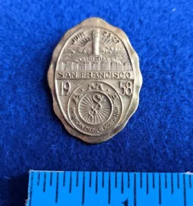 1958 AMA American Medical Assoc Convention San Francisco CA Badge Pin Pinback - Picture 1 of 2