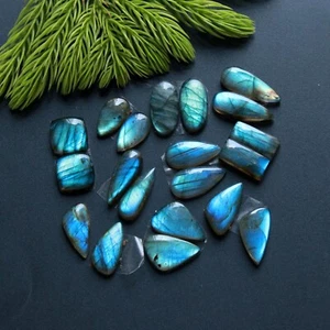 10Pair 96Cts Natural Labradorite Cabochon Gemstone Pair Lot 17x10-14x8mm #14834 - Picture 1 of 8