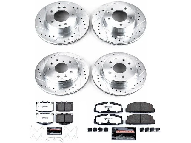 Kit de pastillas de freno y rotor delanteras y traseras para 86-91 Mazda RX7 FJ55W5 Foto 1 de 1