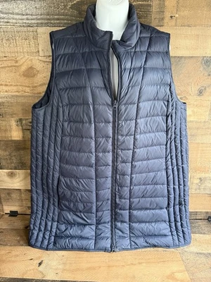 J Jill Down Puffer Vest Women’s Size  XL Navy Blue Double Zip Pockets Quilted - Image 1 of 4