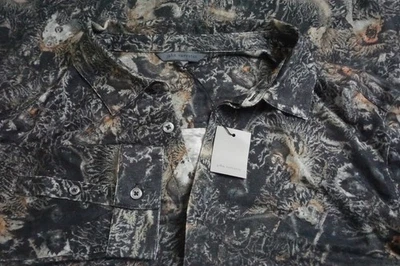 John Varvatos Black Linen Patterned Long Sleeved Button Up Shirt Sz M Brand New  - Image 1 of 4