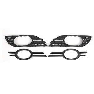 For Benz E320 E350 E550 E63 AMG 2007-09 Fog Lamp Light Cover Bumper Grille Black - Picture 1 of 5