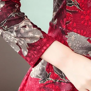 Comfortable Womens Long Skirt Dress in Stylish Retro Design with Elasticity - Picture 1 of 42