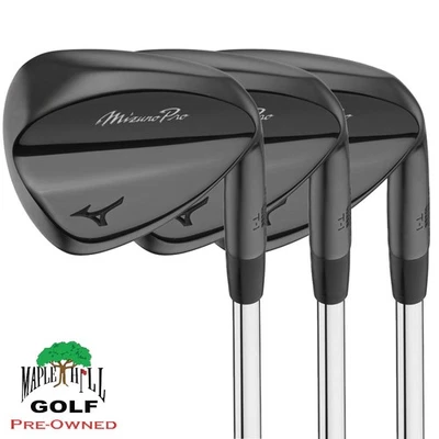 Mizuno Pro T-1 Black Ion 48°, 52° & 56° Wedge Set KBS Hi-Rev 115 2.0 Stahl Wedge - Bild 1 von 4