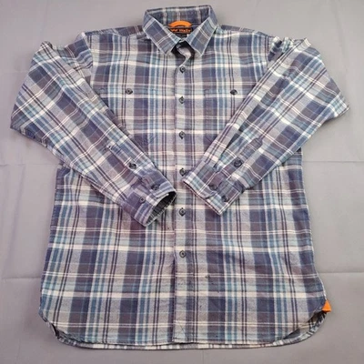 Camisas de pared para hombre L a cuadros pesadas franela cepillada con botones manga larga Foto 1 de 4