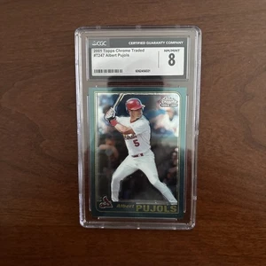 2001 Topps Chrome Traded T247 Graded NMT ALBERT PUJOLS Rookie Card - Picture 1 of 2