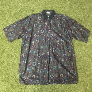 Camisa Polo Michael Thomas Para Hombre L Algodón Egipcio Nilo EE. UU. Púrpura Paisley Groovy - Imagen 1 de 8