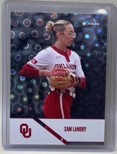 Sam Landry 2025 Onit Oklahoma Sooners OU Softbol Plata Holo Lámina - Imagen 1 de 2