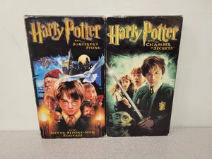 Harry Potter VHS Lot Chamber of Secrets & The Sorcerer’s Stone Year 1 & 2 - Picture 1 of 5
