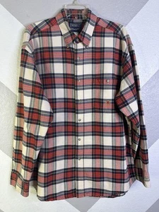 Wrangler TwentyX Shirt Mens XL Plaid Red White Black Button Up Cowboy 17.5 35/36 - Picture 1 of 14