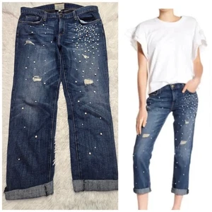 Aktuelle Elliott Loved Destroy Pearls The Fling Boyfriend Crop Jeans Gr. 31  - Bild 1 von 14