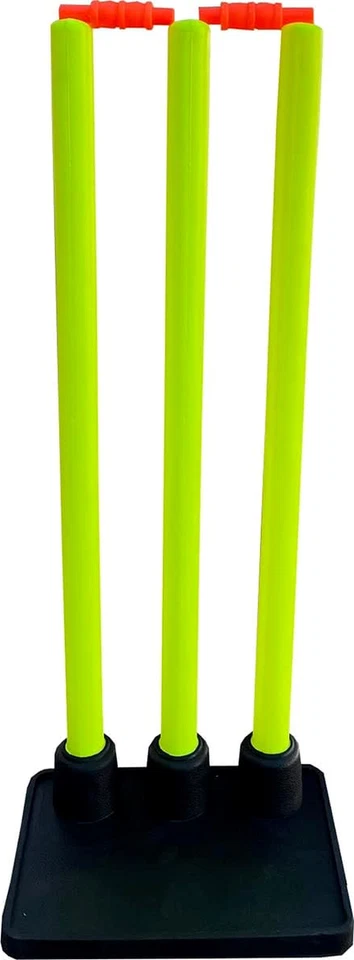 Набор пластиковых пней для крикета с утяжеленной резиновой основой — для тренировок и тренировок - Изображение 1 из 3