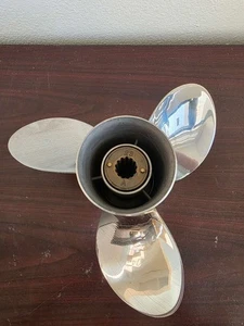 10.25 x 16 Stainless Outboard Boat Propeller fit Mercury 25-60 HP 13Tooth RH - Bild 1 von 3