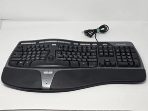 Microsoft Natural Ergonomic Keyboard 4000 v1.0 KU-0462 Model 1048 USB kabelgebunden - Bild 1 von 16
