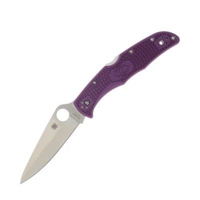 Spyderco Endura 4 Lightweight Flat Ground Purple FRN 3.8in Satin Plain Blade - Image 1 of 3