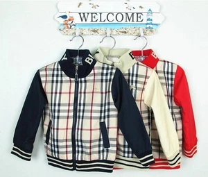 Boys designer Tartan Windbreaker Navy Coat Jacket size 12-24 months, 2,3,4, 5 - Picture 1 of 6