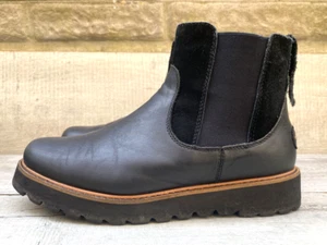 Womens Roxy Marren Soft Black Suede Leather Chelsea Ankle Boots Size 7 41 - Picture 1 of 17