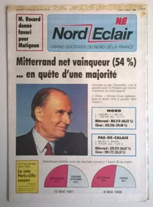 NORD ECLAIR du 09/05/1988 - FRANCOIS MITTERRAND REELU - State Collector - Picture 1 of 10