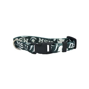 MICHIGAN STATE SPARTANS COLLAR DE PERRO AJUSTABLE NYLON LE PEQUEÑO MEDIANO GRANDE - Imagen 1 de 1