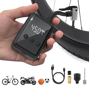 Mini Electrical Air Pump Portable Wireless Tire Inflatable Pump Bike Bicycle - Picture 1 of 11