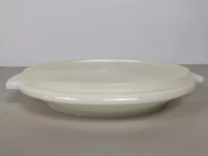 *VTG* Tupperware 2 Piece Suzette Divided Veggie Relish Tray 608,229 WHITE SHEER - Picture 1 of 4