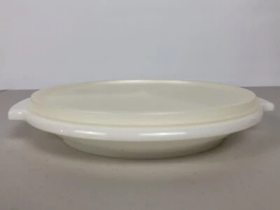*VTG* Tupperware 2 Piece Suzette Divided Veggie Relish Tray 608,229 WHITE SHEER - Image 1 of 4