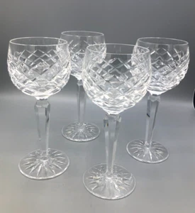 Alana Crystal by Waterford set of 4 clear crystal Hock style Wine Glasses - Picture 1 of 4