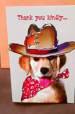 "Doggie Treat", (1) Leanin' Tree Thank You Greeting Card, New With (1) Envelope - Image 1 of 4