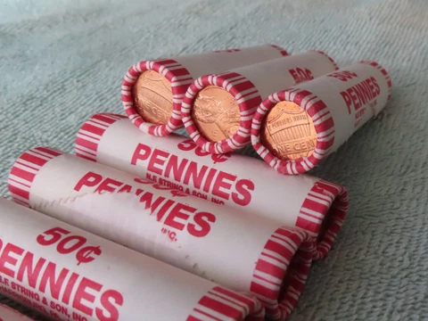 2012-P **Original Bank Wrapped ** Uncirculated Lincoln Cent Roll - OBW Penny's Cover