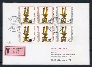 Wertbrief BRD Mi.-Nr. 1092 Mehrfachfrankatur Aschaffenburg-München - b11347 - Bild 1 von 2