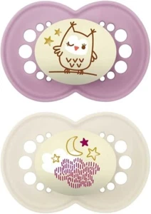 MAM Original Night Leuchtender Schnuller im 2er Set, Silikon SkinSoft 16+Monate - Bild 1 von 5