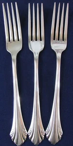 SET 3 DINNER FORKS! Vintage ONEIDA silverplate: ENCHANTMENT pattern: EXC - Picture 1 of 5
