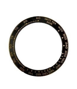 Inserto de bisel completo para Rolex Daytona 126518 color cerámica negra y oro amarillo - Imagen 1 de 5