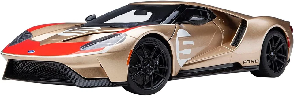 AUTOart 1/18 FORD GT HOLMAN MOODY HERITAGE EDITION Gold Red 72928
