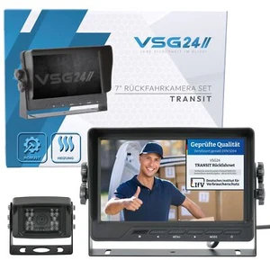 7“ Transporter-Set Rückfahrsystem Kamera ROBUST 120°Winkel 12-24V IP67 inkl. 20m - Bild 1 von 8
