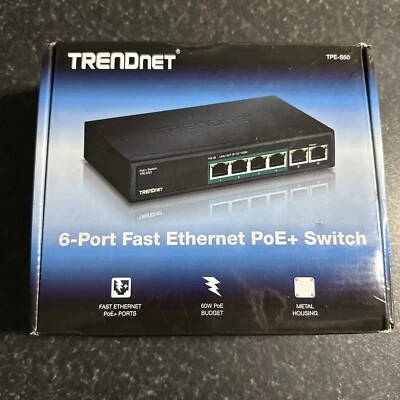 TRENDnet TPE-S50 6 Port Fast Ethernet PoE+ Network Switch - Image 1 of 2
