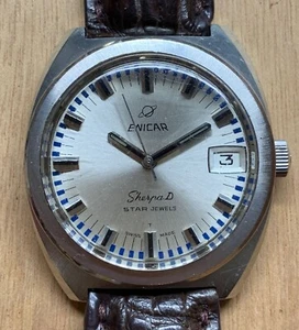 Vintage Enicar Sherpa AR 161 Stainless Steel Watch. 37.5mm - Picture 1 of 7