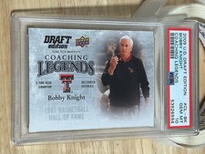 2009-10 Upper Deck Draft Edition Coaching Legends Bob Knight #CL-BK PSA 10 Bobby