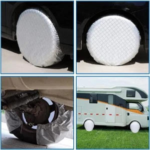 4x Reifenabdeckungen Reifentaschen Ersatzradabdeckungen Reifenschutz Wasserdicht - Bild 1 von 7