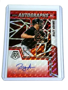 Riley Adams RC 2022 Panini Mosaic Choice Fusion Rookie Auto #RAM-RA Nationals - Picture 1 of 2