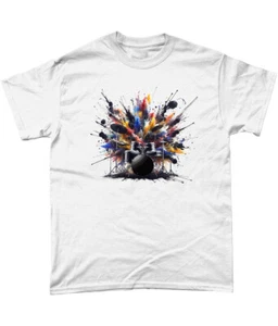 Exploding Drums T Shirt The Who Drummer Keith Moon Full Colour - Bild 1 von 4