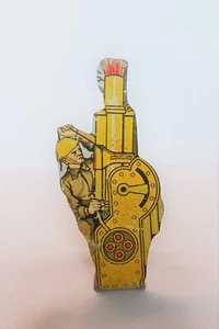 1930s MARX TIN LITHO SOLDIER DOUGHBOY w/ HOWITZER ANTI-AIRCRAFT GUN USA Made 4"h - Picture 1 of 3