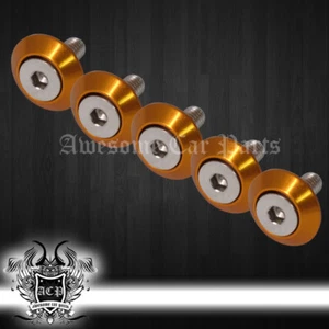 M6 Automotive Car Vip 5 Pieces Engine Motor Bay Fender Washer 5 Piece Kit Orange - Picture 1 of 2