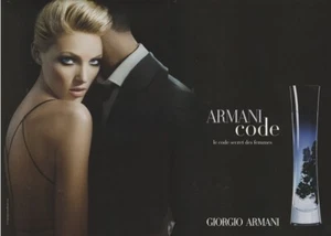 Publicité papier- advertising paper- Armani Code de Giorgio Armani 2 pages - Imagen 1 de 1